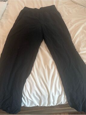 Abercrombie & Fitch Black Ribbed Lounge Pants Regular Length